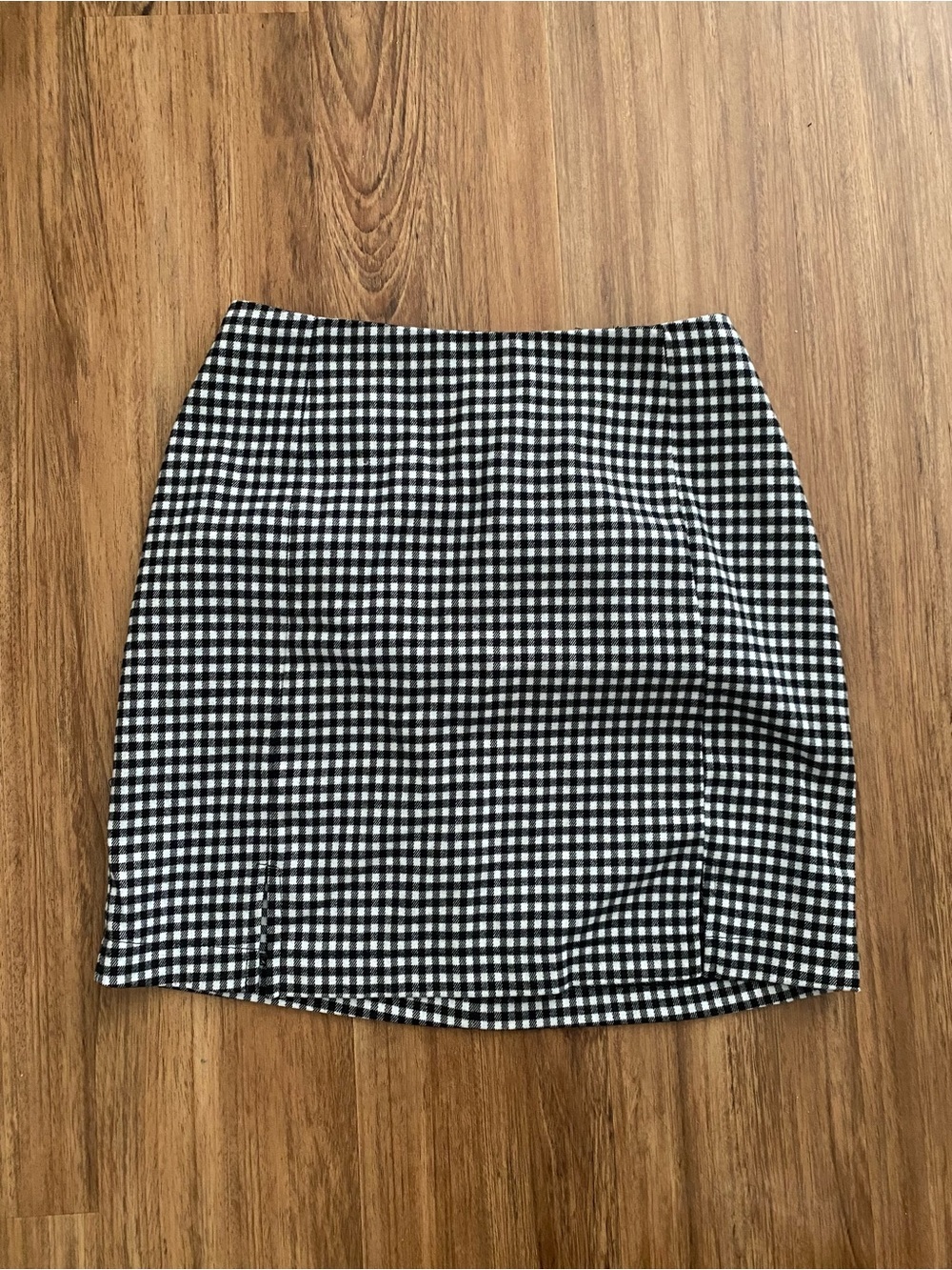 Eyeshadow Black & White Gingham Mini Skirt